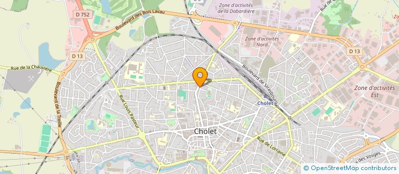 localisation de l'entreprise GUIVAL à CHOLET