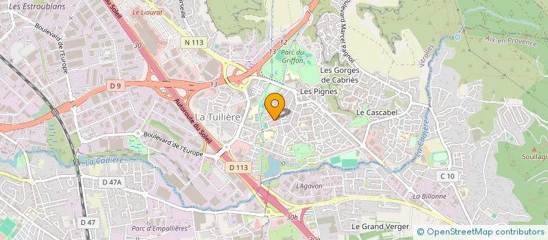 localisation de l'entreprise GUIVE 9  LES PENNES-MIRABEAU