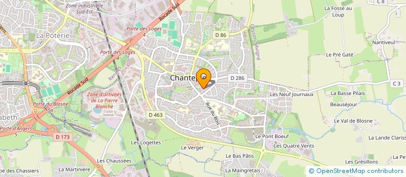 localisation de l'entreprise GUIZIOU-TAVERNIER  CHANTEPIE