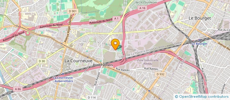 localisation de l'entreprise GUL  LA COURNEUVE