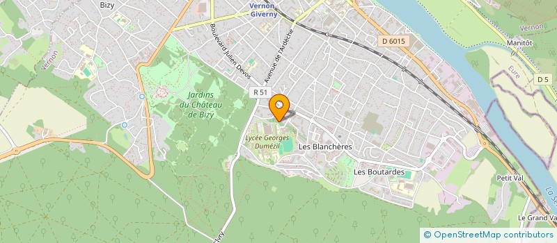 localisation de l'entreprise GUL  VERNON