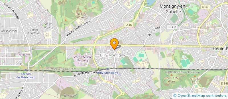 localisation de l'entreprise GULAR à BILLY-MONTIGNY