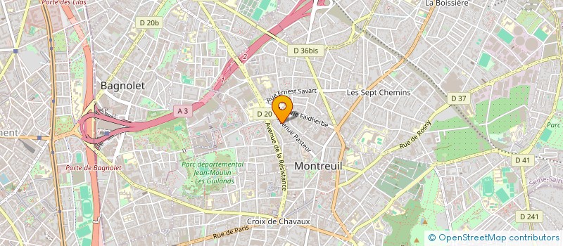 localisation de l'entreprise GULARAS à MONTREUIL