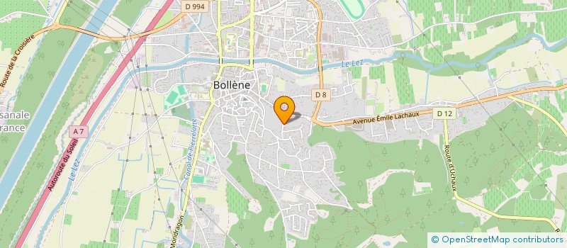 localisation de l'entreprise GUN à BOLLENE