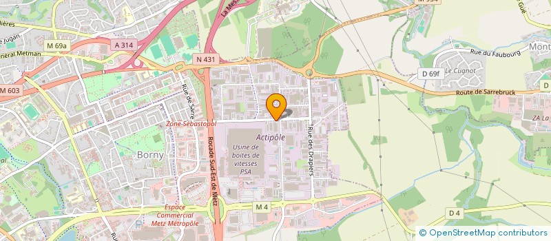 localisation de l'entreprise GUN INVEST  METZ