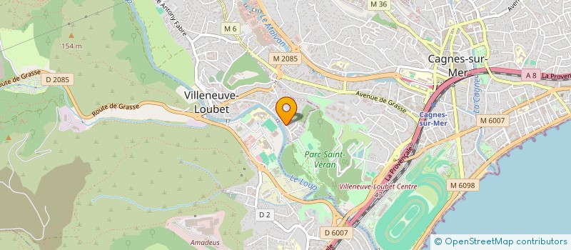 localisation de l'entreprise GUNACAROA  VILLENEUVE-LOUBET