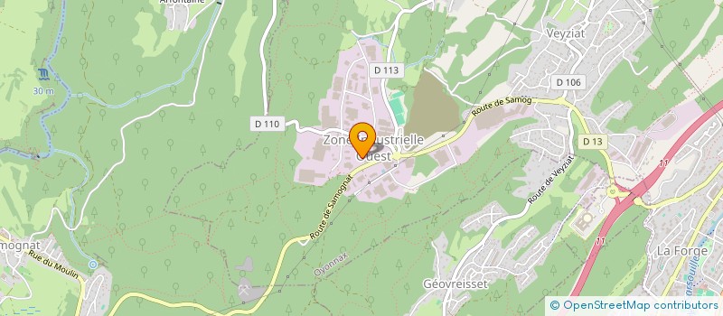 localisation de l'entreprise GUNES FRERES à OYONNAX