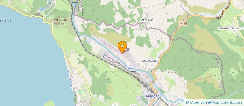 localisation de l'entreprise GUNIA CFCM  LANGOGNE