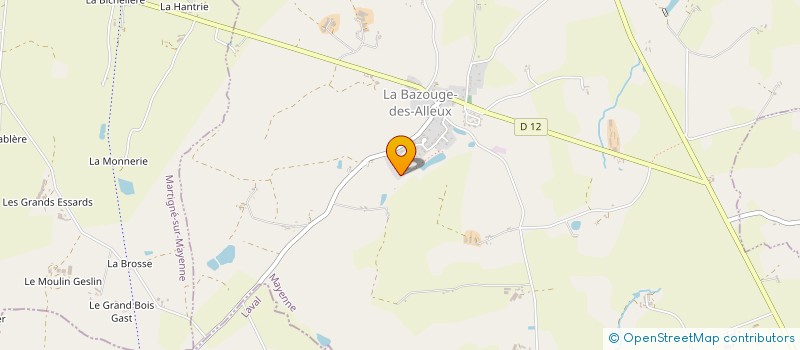 localisation de l'entreprise GURNIER  LA BAZOUGE-DES-ALLEUX