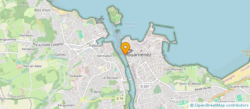 localisation de l'entreprise GUS BURGER à DOUARNENEZ