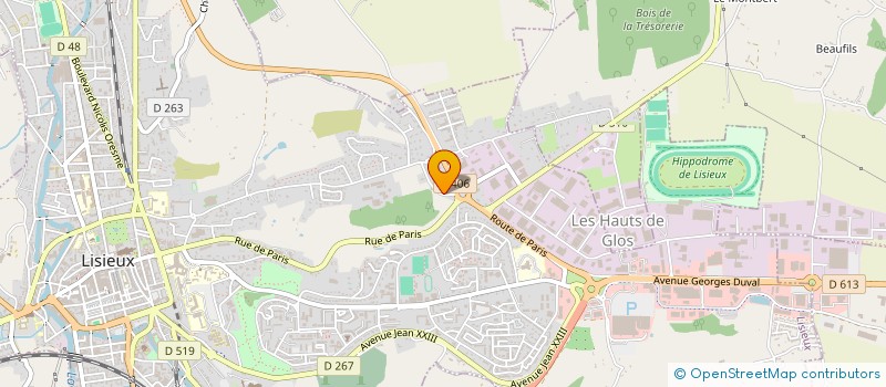 localisation de l'entreprise GUSMARC BAT à LISIEUX
