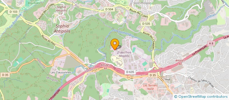 localisation de l'entreprise GUSMOTORS  ANTIBES
