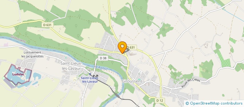 localisation de l'entreprise GUSVAL  GIROUSSENS