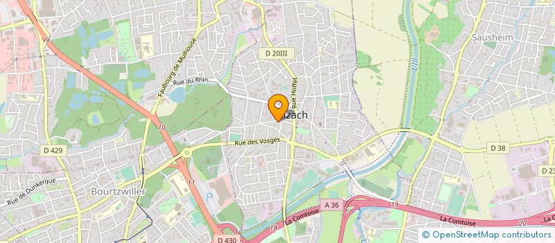 localisation de l'entreprise GUTENBERG 2000 à ILLZACH
