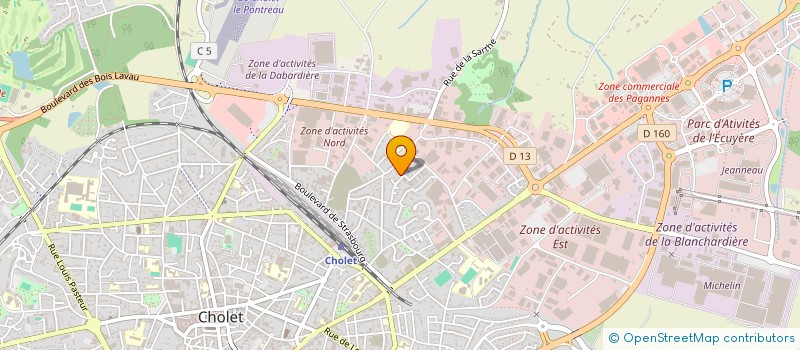 localisation de l'entreprise GUTENBERG à CHOLET