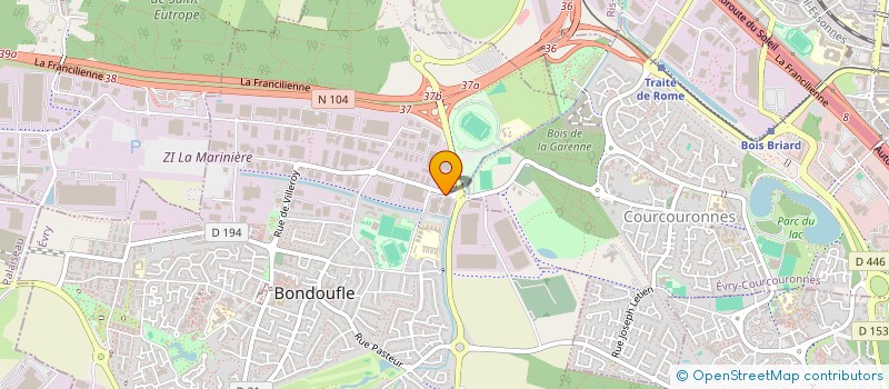 localisation de l'entreprise GUTENBERG  BONDOUFLE