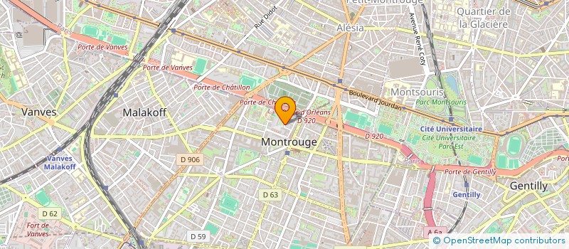 localisation de l'entreprise GUTENBERG- CANDAS  MONTROUGE