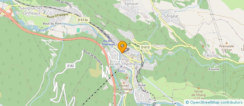 localisation de l'entreprise GUTIMAT à AX-LES-THERMES