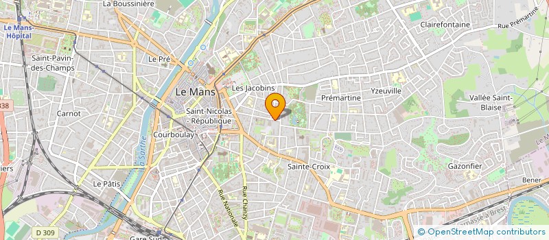 localisation de l'entreprise GUTS PRODUCTION  LE MANS