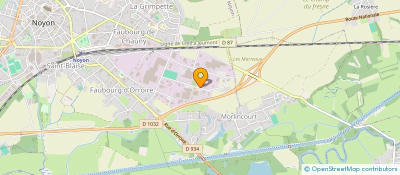 localisation de l'entreprise GUTTERFRANCE à NOYON