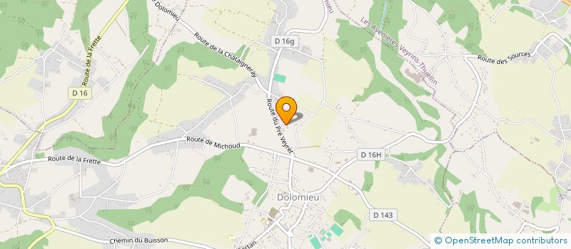 localisation de l'entreprise GUTTIN-SERRURERIE-CHAUDRONNERIE à DOLOMIEU