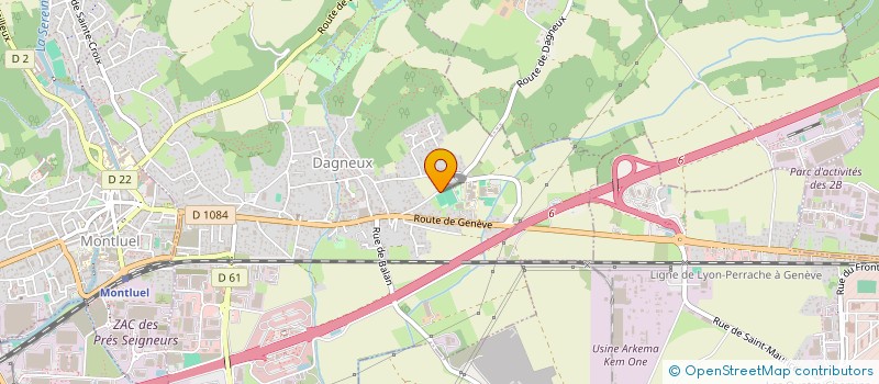 localisation de l'entreprise GUVI  DAGNEUX