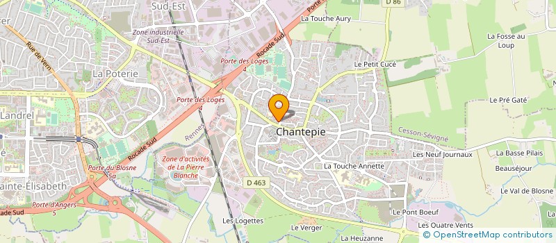 localisation de l'entreprise GUY ARMONI SARL à CHANTEPIE