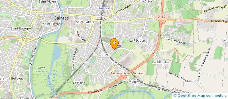 localisation de l'entreprise GUY GUERIN-FRUITS ET PRIMEURS  SAINTES