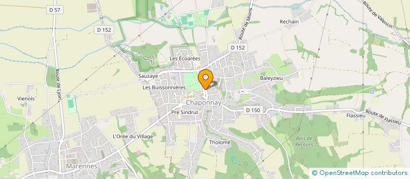 localisation de l'entreprise GUY MICHEL ARCHITECTE  CHAPONNAY