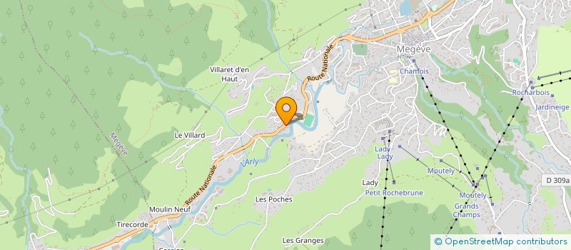 localisation de l'entreprise GUY MUFFAT ELECTRICITE à MEGEVE