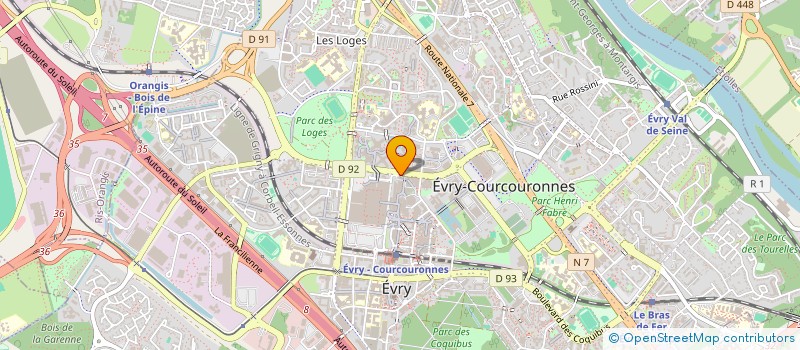localisation de l'entreprise GUY PAPILLON, JAMES LESUEUR, HUISSIERS DE JUSTICE à EVRY-COURCOURONNES