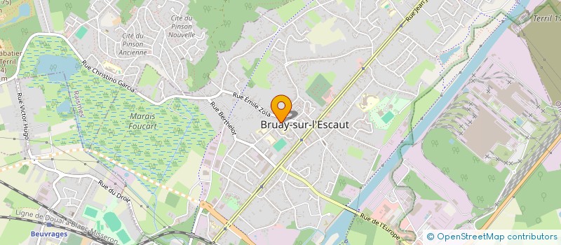 localisation de l'entreprise GUY TRAVAUX HABITAT à BRUAY-SUR-L'ESCAUT