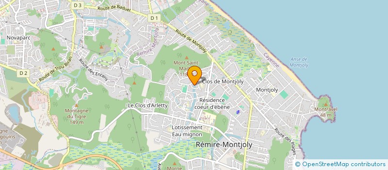 localisation de l'entreprise GUYACLIC'  REMIRE-MONTJOLY