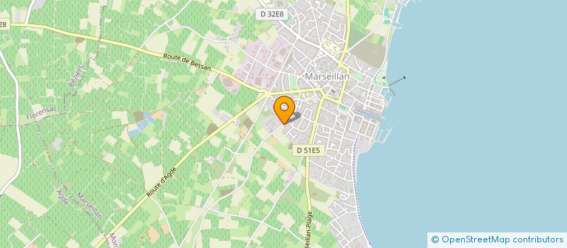 localisation de l'entreprise GUYAJEUX AGDE à MARSEILLAN