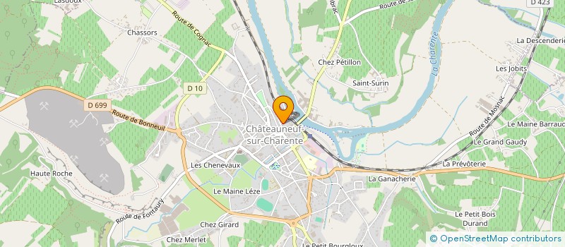 localisation de l'entreprise GUYAM  CHATEAUNEUF-SUR-CHARENTE