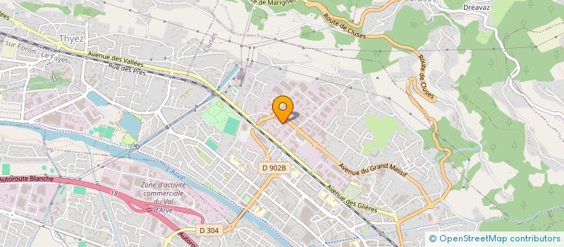 localisation de l'entreprise GUYAN  CLUSES