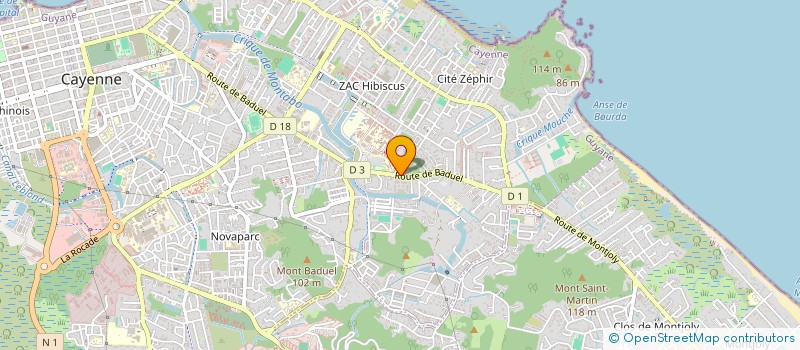 localisation de l'entreprise GUYANAGRICOM  CAYENNE