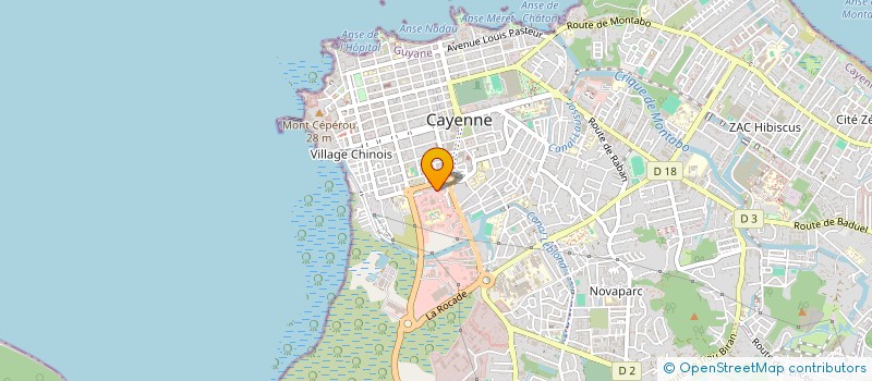 localisation de l'entreprise GUYANE ACTIONS A L'INTERNATIONAL  CAYENNE