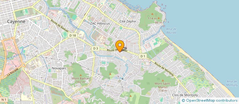 localisation de l'entreprise GUYANE BUREAUTIQUE INFORMATIQUE  CAYENNE