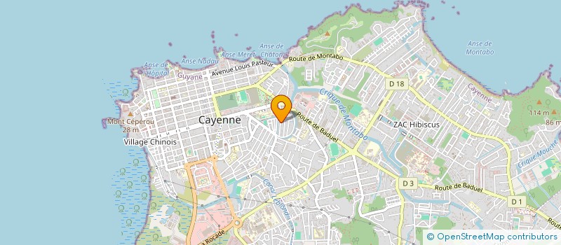 localisation de l'entreprise GUYANE COMMUNICATION  CAYENNE