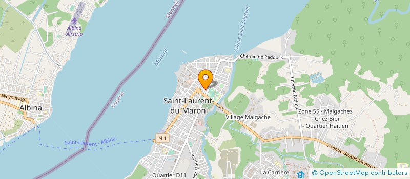 localisation de l'entreprise GUYANE DEPLACEMENT à SAINT-LAURENT-DU-MARONI