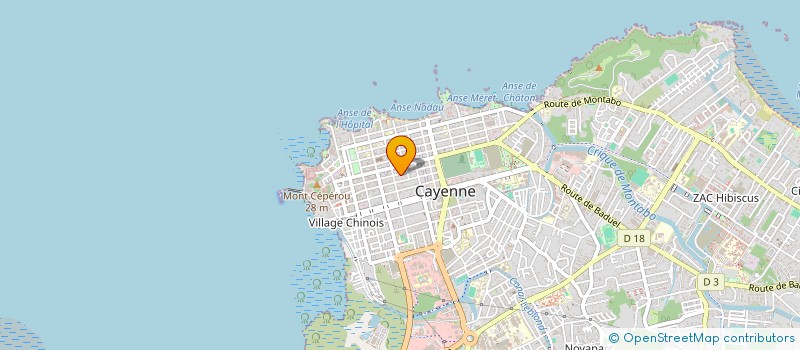 localisation de l'entreprise GUYANE ELECTRO CONTACT à CAYENNE