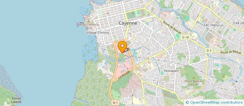 localisation de l'entreprise GUYANE HABITAT à CAYENNE