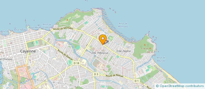 localisation de l'entreprise GUYANE INGENIERIE  REMIRE MONTJOLY