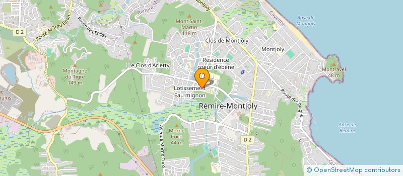 localisation de l'entreprise GUYANE INSERTION à REMIRE-MONTJOLY