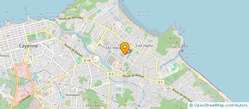 localisation de l'entreprise GUYANE LEASING  CAYENNE