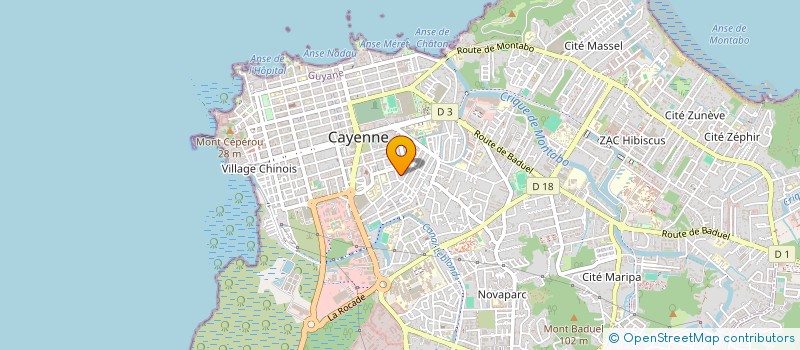 localisation de l'entreprise GUYANE LOISIRS EVASION  CAYENNE