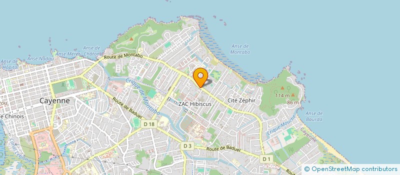 localisation de l'entreprise GUYANE MARKETING  REMIRE MONTJOLY