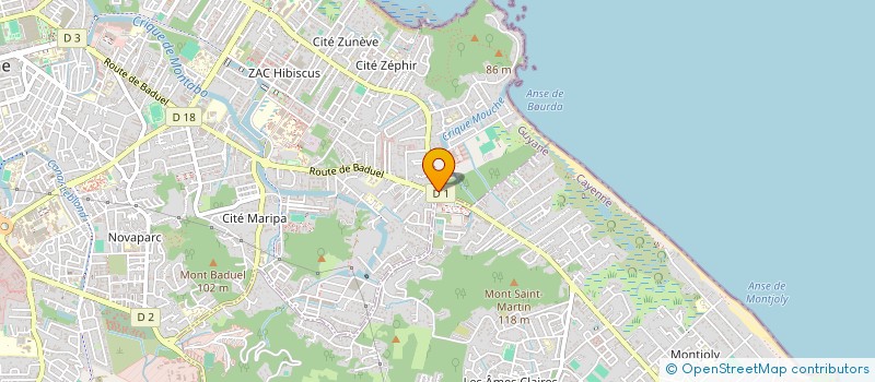 localisation de l'entreprise GUYANE MATERIELS LOGISTIQUE  CAYENNE