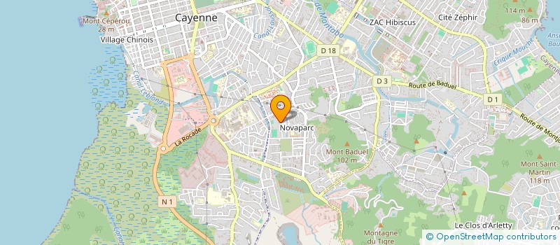 localisation de l'entreprise GUYANE MULTI TRAVAUX à CAYENNE